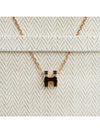 Mini Pop H Pendant Rose Gold & Noir - HERMES - BALAAN 5