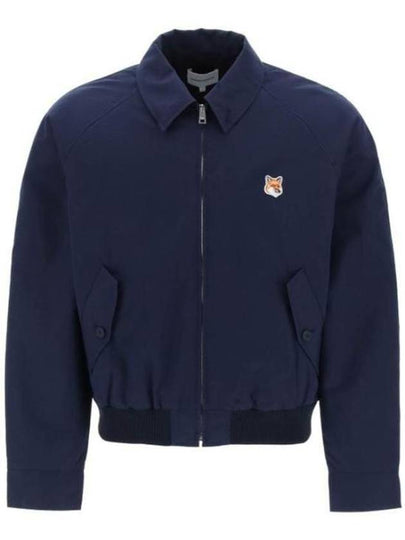 Harrington Zip-Up Jacket Navy - MAISON KITSUNE - BALAAN 2