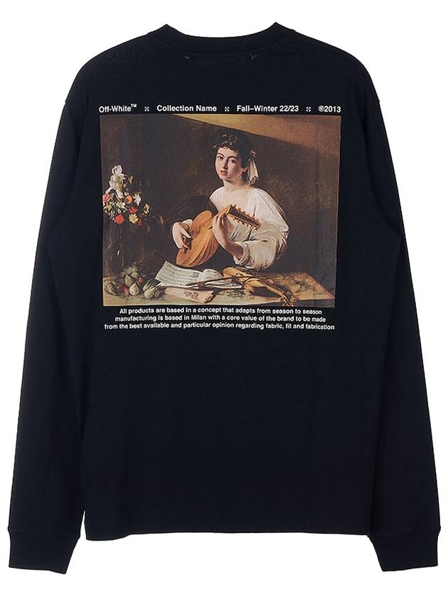 Caravaggio Print Sweatshirt OMAB064C99JER0081001 - OFF WHITE - BALAAN 4