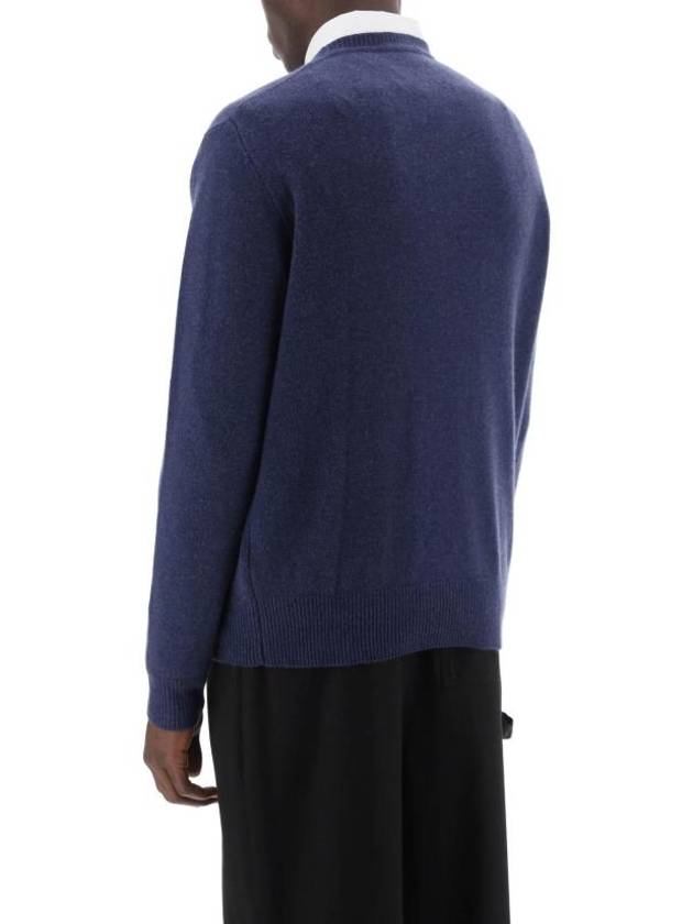 ORB Embroidered Crew Neck Knit Top Blue - VIVIENNE WESTWOOD - BALAAN 4