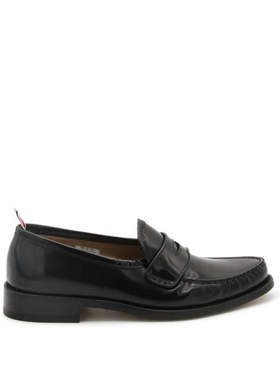 Pleated Leather Penny Loafers Black - THOM BROWNE - BALAAN 2