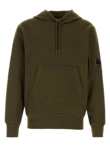 Diagonal Raised Fleece Lens Hoodie Green - CP COMPANY - BALAAN 1