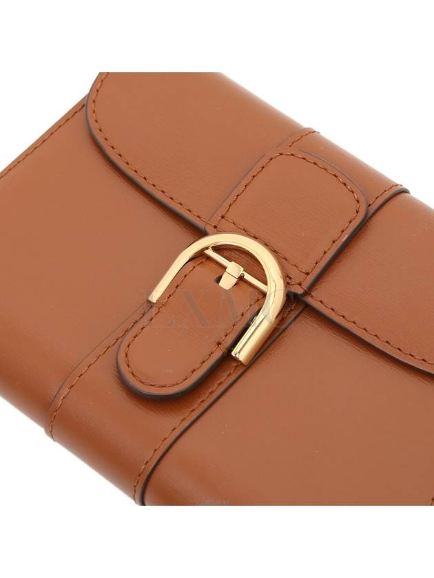 Briand compact wallet caprede gold buckle - DELVAUX - BALAAN 5