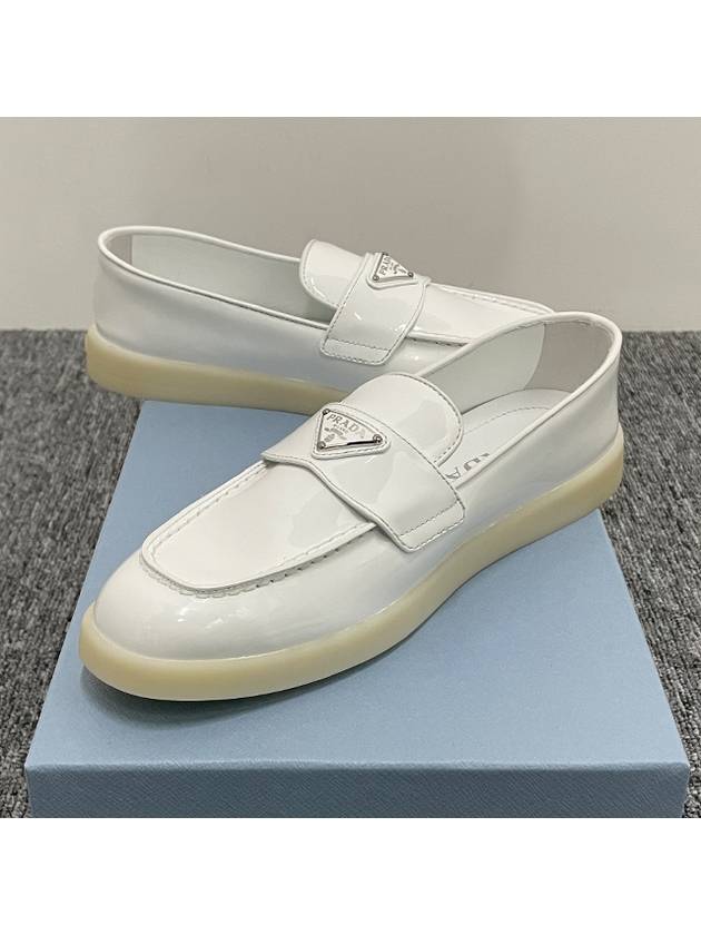 Triangle Logo Loafers White - PRADA - BALAAN 3