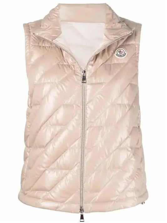 Lecroisic padded vest pink beige - MONCLER - BALAAN 1