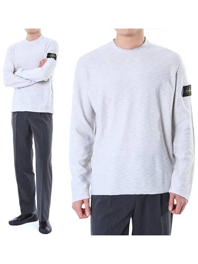 Wappen Patch Crew Neck Knit Top Stucco - STONE ISLAND - BALAAN 2