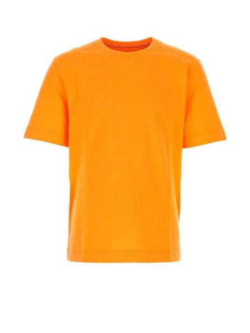 All-Over Logo Short Sleeve T-Shirt Orange - FENDI - BALAAN 1