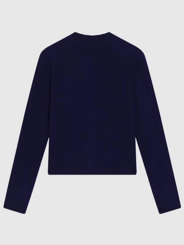 Baby Fox Patch Wool Cardigan Navy - MAISON KITSUNE - BALAAN 3