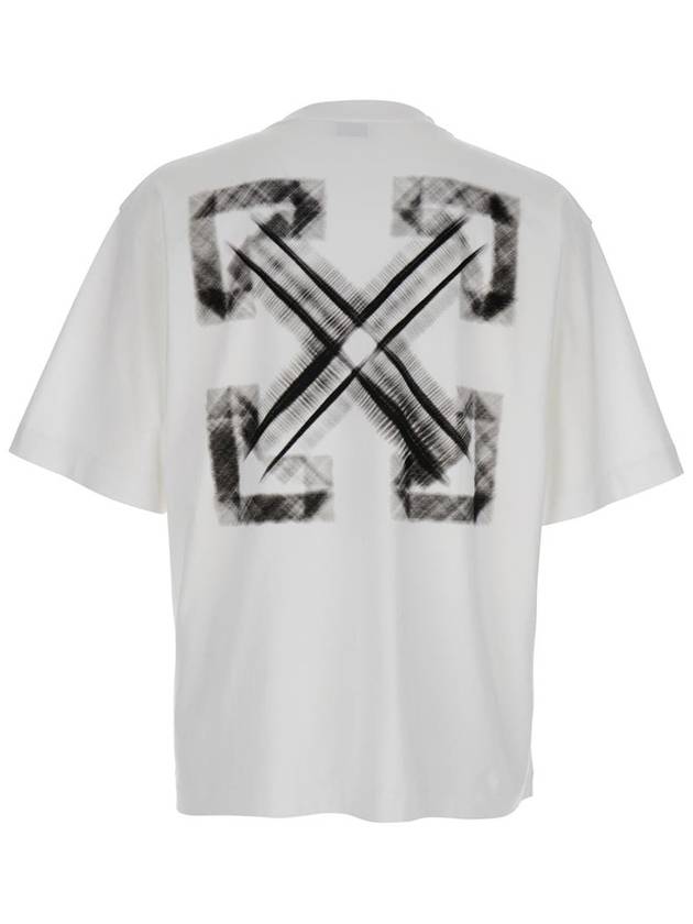 'Vibe Arrow' White T-Shirt With Maxi Logo Printed On The Back In Cotton Man - OFF WHITE - BALAAN 2