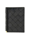 Bill Clip Intrecciato Flap Card Wallet Black - BOTTEGA VENETA - BALAAN 2