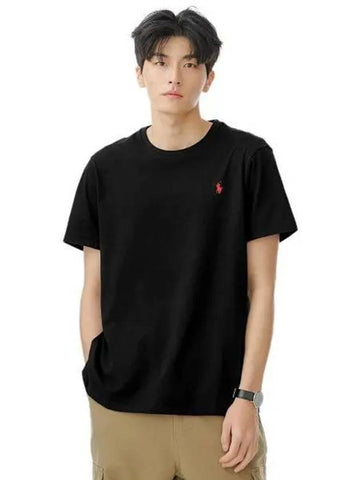 Custom Slim Fit Cotton T Shirt Black - POLO RALPH LAUREN - BALAAN 1