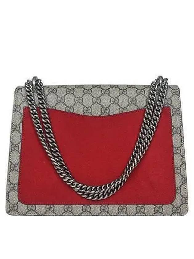 403348 Supreme Canvas Red Suede Dionysus Medium Chain Shoulder Bag - GUCCI - BALAAN 3