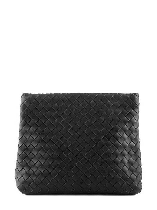 Intrecciato Document Clutch Bag Black - BOTTEGA VENETA - BALAAN 2