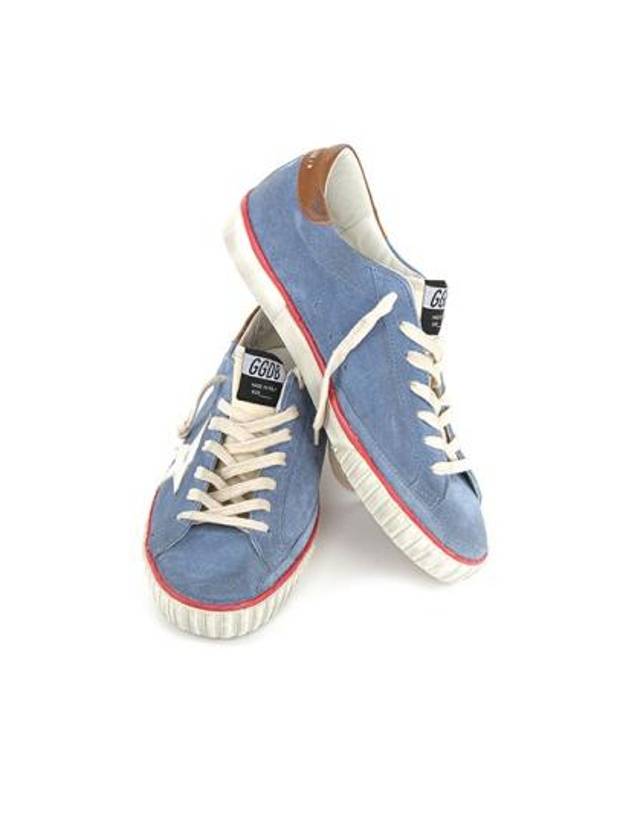 Superstar Suede Nylon Low Top Sneakers Blue - GOLDEN GOOSE - BALAAN 4