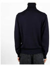 Heart Logo Wool Turtleneck Navy - AMI - BALAAN 5