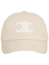 Triomphe Cotton Ball Cap Vanilla - CELINE - BALAAN 3