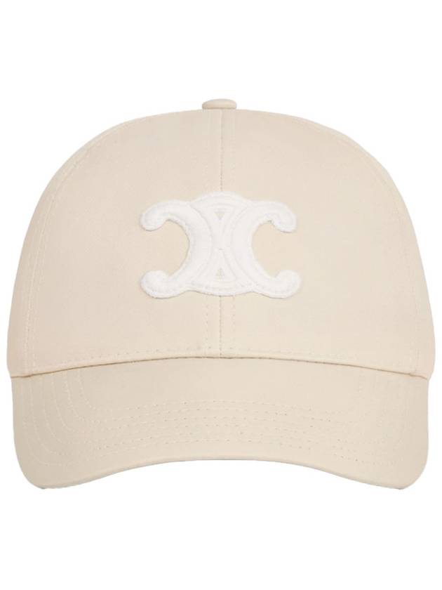 Triomphe Cotton Ball Cap Vanilla - CELINE - BALAAN 3