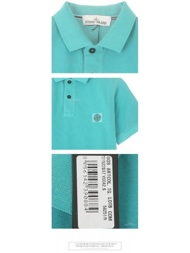 Men's Wappen Logo Patch Polo Shirt Sky Blue - STONE ISLAND - BALAAN 6