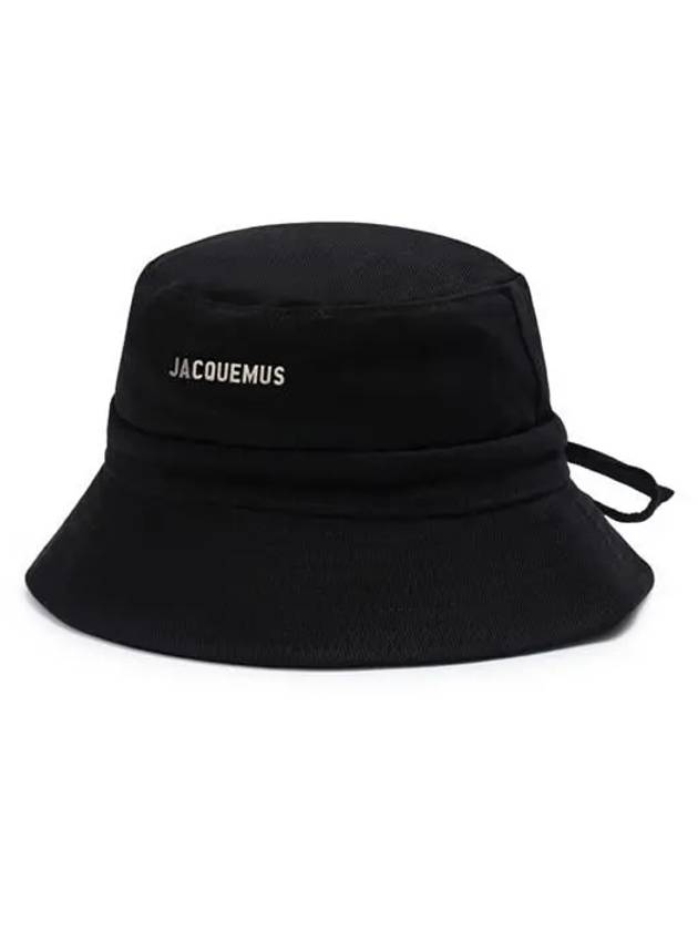 Le Bob Gadjo Bucket Hat Black - JACQUEMUS - BALAAN 3