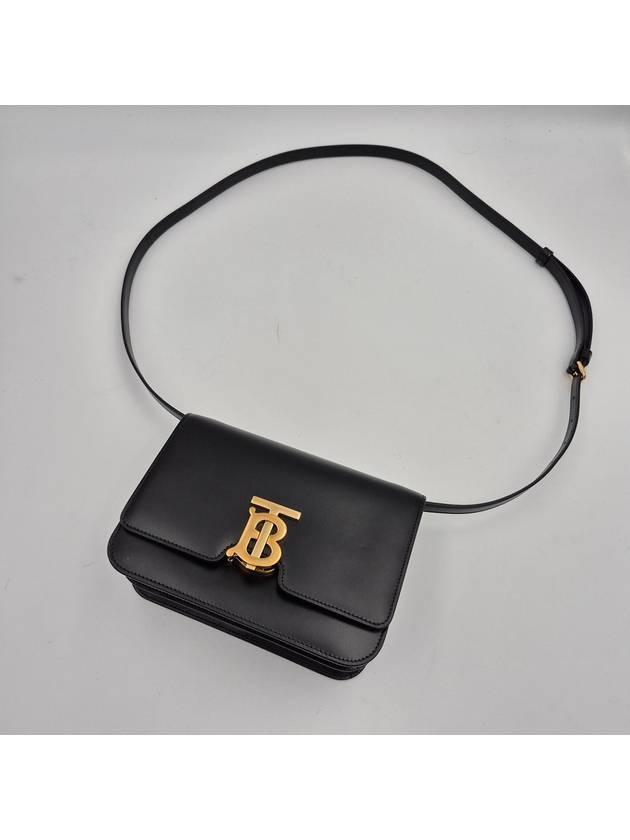 Small Leather TB Shoulder Bag Black - BURBERRY - BALAAN 5