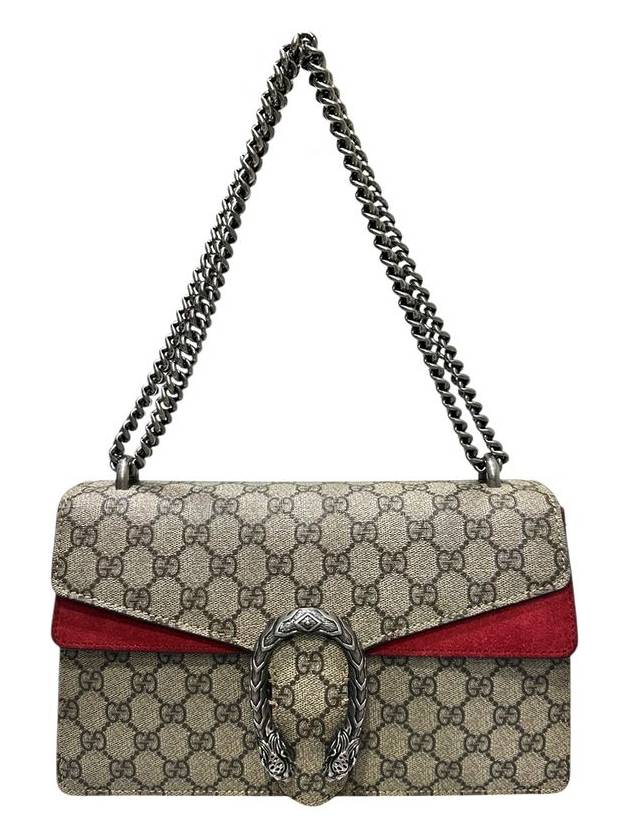 400249 Dionysus GG Supreme Canvas Small Chain Shoulder Bag - GUCCI - BALAAN 5