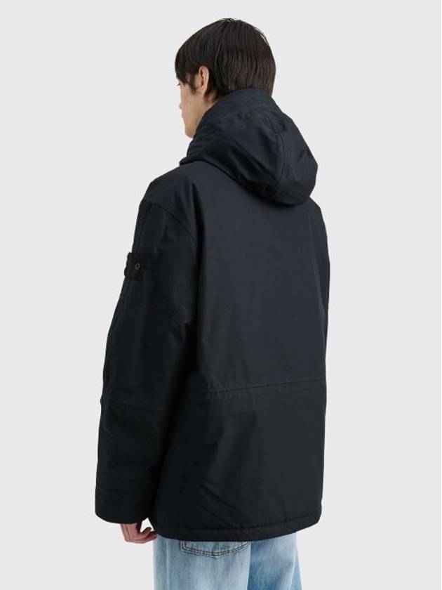 Ghost Piece Nylon Hooded Jacket Black - STONE ISLAND - BALAAN 3