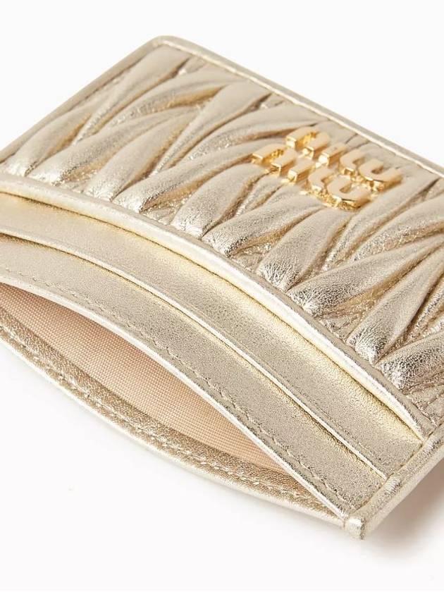 Matelasse card wallet gold - MIU MIU - BALAAN 6