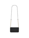 Cassandra Phone Holder Strap Cross Bag Black - SAINT LAURENT - BALAAN 6