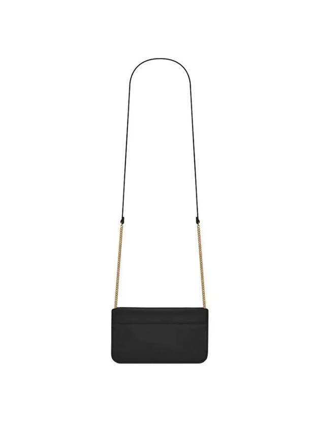 Cassandra Phone Holder Strap Cross Bag Black - SAINT LAURENT - BALAAN 6