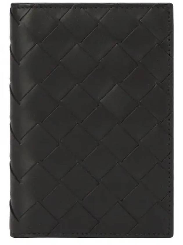 Intrecciato Leather Passport Wallet Black - BOTTEGA VENETA - BALAAN 2