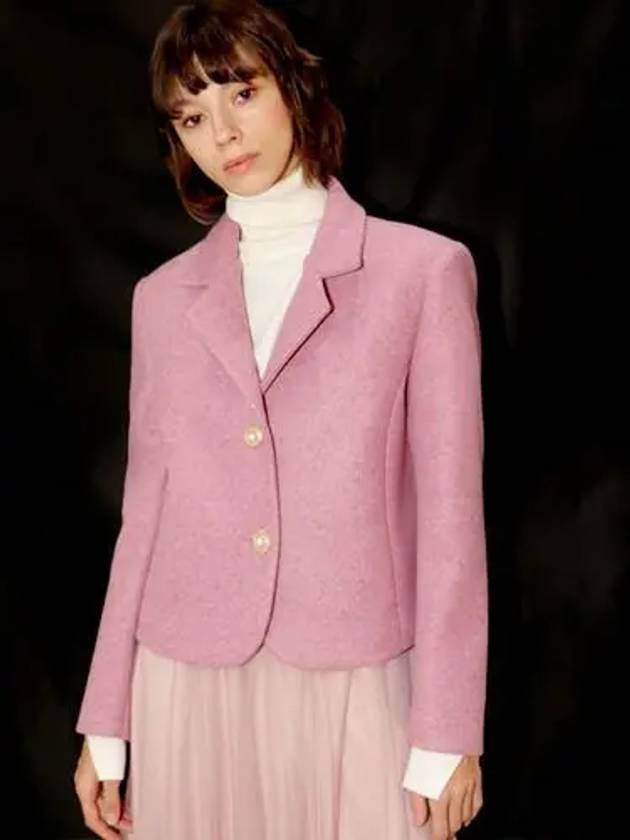 Wool Crop Pink Jacket Wool Crop Pink JK - DAMAGE MNEMONIC - BALAAN 1