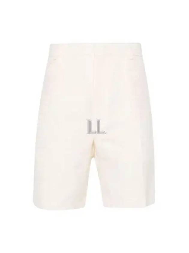 Bermuda FF Cotton Shorts White - FENDI - BALAAN 2