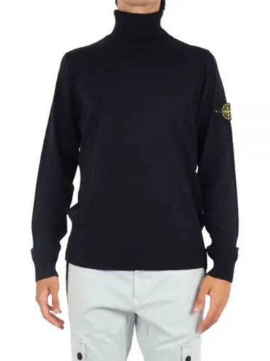 Wappen patch turtleneck knit navy 7715525C4 - STONE ISLAND - BALAAN 1