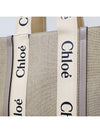 Woody Canvas Medium Tote Bag Grey - CHLOE - BALAAN 7
