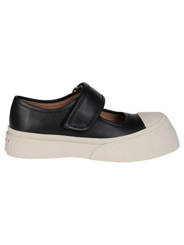 Nappa Leather Mary Jane Low Top Sneakers Black - MARNI - BALAAN 1