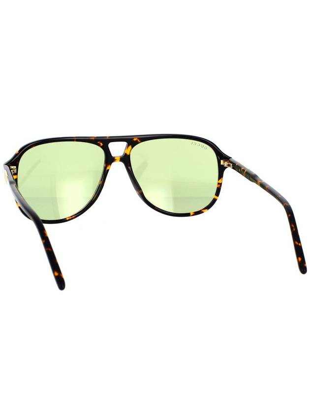 Eyewear Tortoiseshell Acetate Sunglasses Green - GUCCI - BALAAN 5