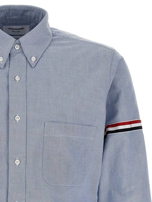 Armband Oxford Long Sleeve Shirt Light Blue - THOM BROWNE - BALAAN 4