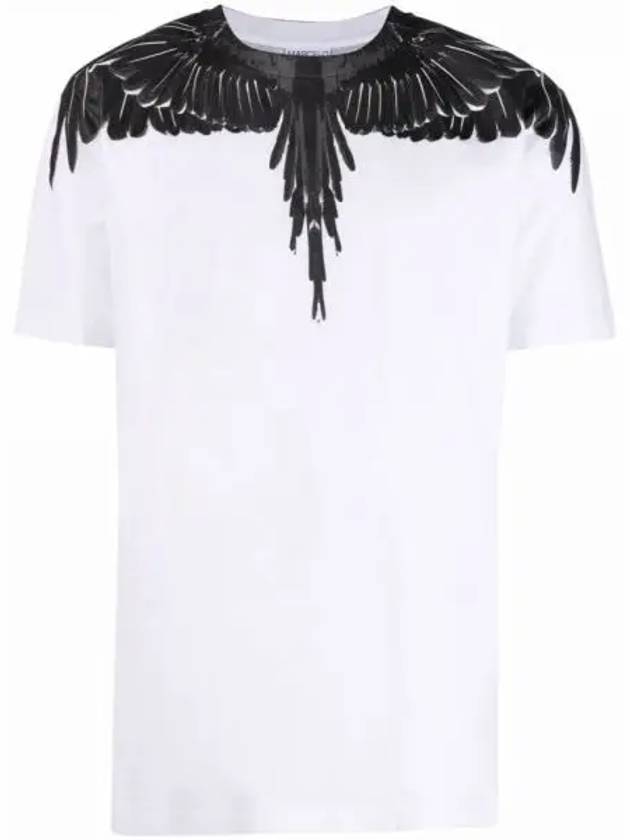 Men's Icon Wings Short Sleeve T-Shirt White - MARCELO BURLON - BALAAN 2