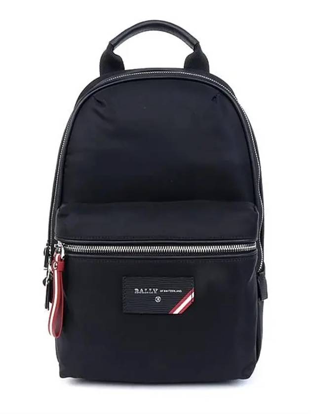Puston Logo Patch Nylon Sling Messenger Bag Black - BALLY - BALAAN.