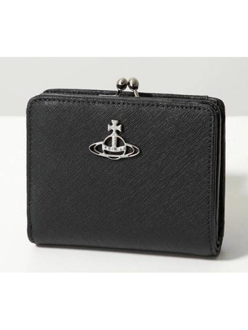 Small Frame Card Wallet Black - VIVIENNE WESTWOOD - BALAAN 1