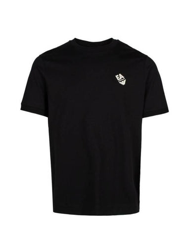 Logo Regular Fit Short Sleeve T-Shirt Black - EMPORIO ARMANI - BALAAN 1