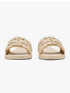 Double T Slide Slippers Beige - TORY BURCH - BALAAN 4