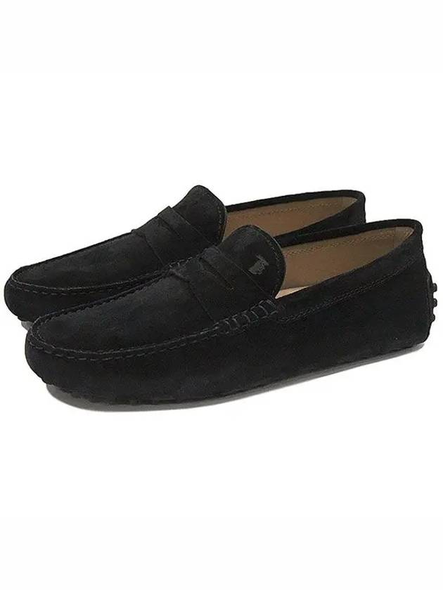 Men's Suede Gommino Driving Shoes Black - TOD'S - BALAAN 2
