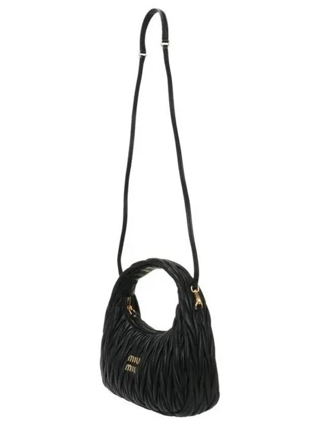 Wander Materasse Nappa Leather Shoulder Bag Black - MIU MIU - BALAAN 3