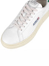 Dallas Green Tab Leather Low Top Sneakers White - AUTRY - BALAAN 8