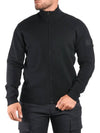 Extra Fine Zipper Cardigan Black - CP COMPANY - BALAAN 2