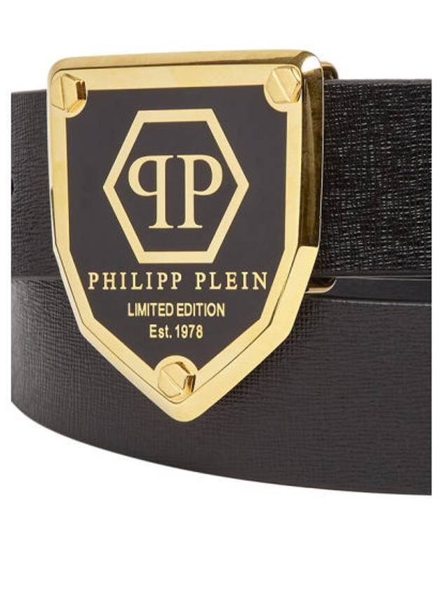 logo decorated leather belt FAAAMVA0696PLE010N - PHILIPP PLEIN - BALAAN 3