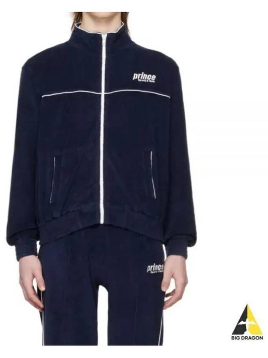 24 Prince Sporty Terry Track Jacket NavyWhite JA004S414PN - SPORTY & RICH - BALAAN 1