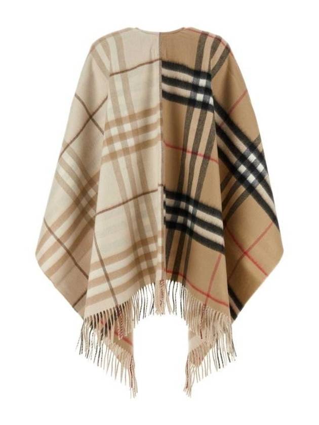 cashmere check cape contrast - BURBERRY - BALAAN 5