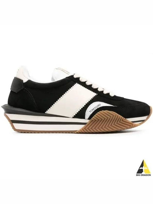 Suede James Sneakers Black Cream - TOM FORD - BALAAN 2